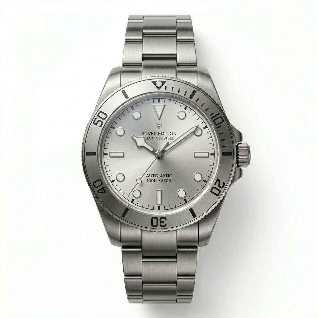 Men’s Silver Premium Steel Watch – Classic Edition